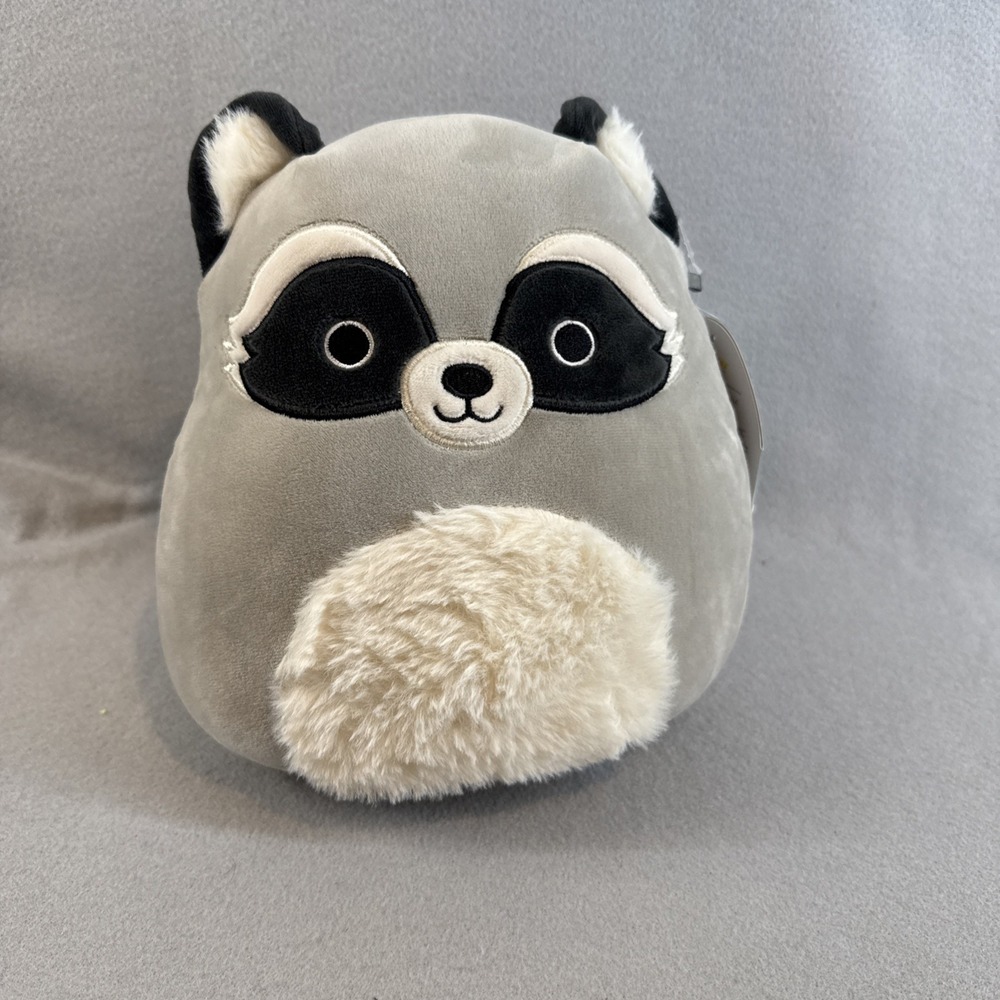 Squishmallows Plush Gray Racoon Galci 8" Soft Stuffed Animal Kellytoy Tags
